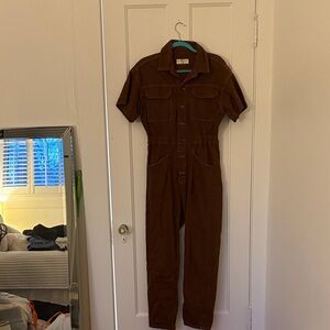 Free People Chocolate Brown Jumpsuit